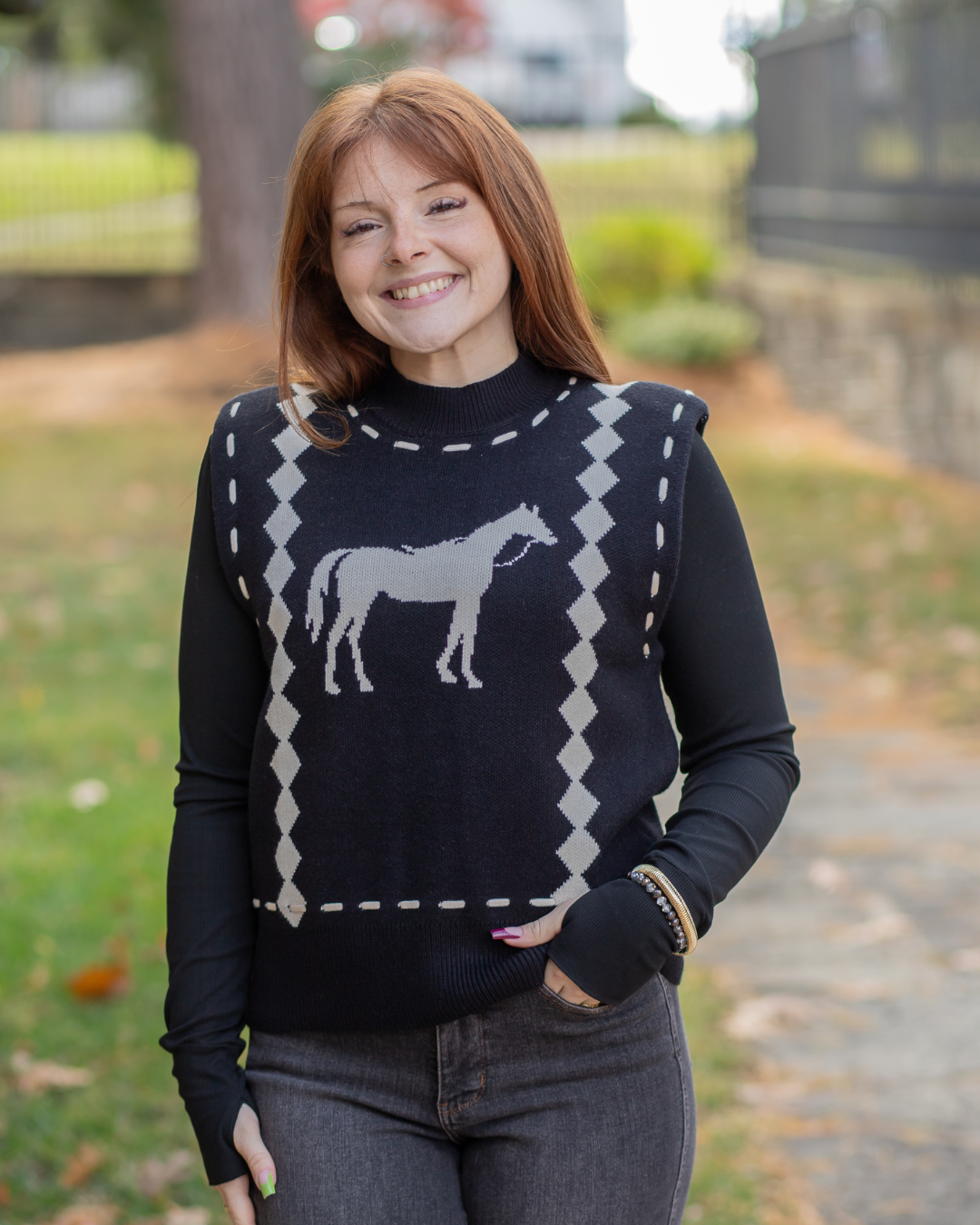 Horse Icon Sweater Vest