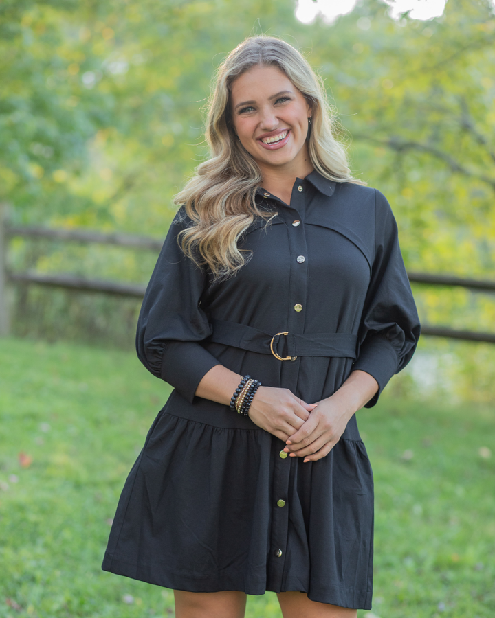 Button-Down Dress w/ Belt