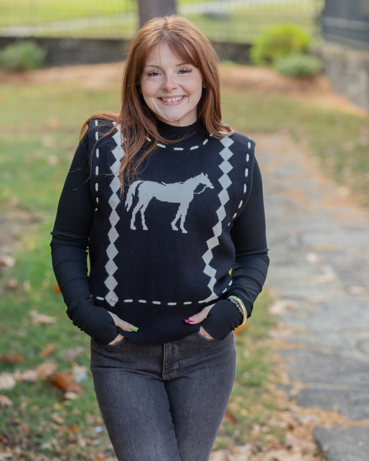 Horse Icon Sweater Vest