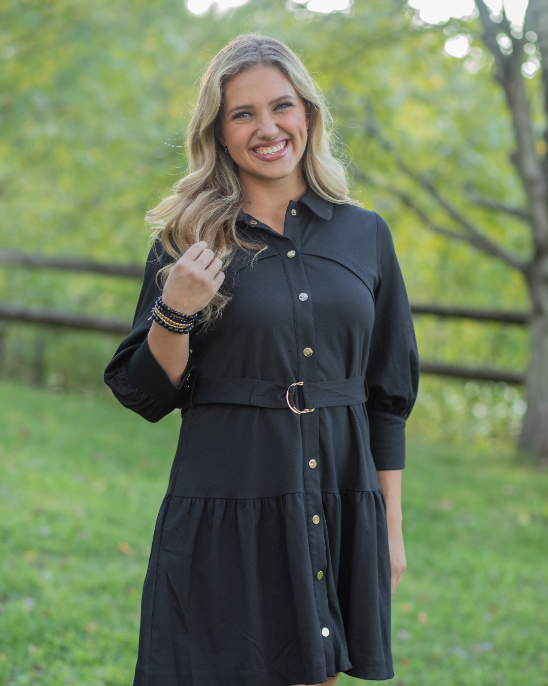 Button-Down Dress w/ Belt