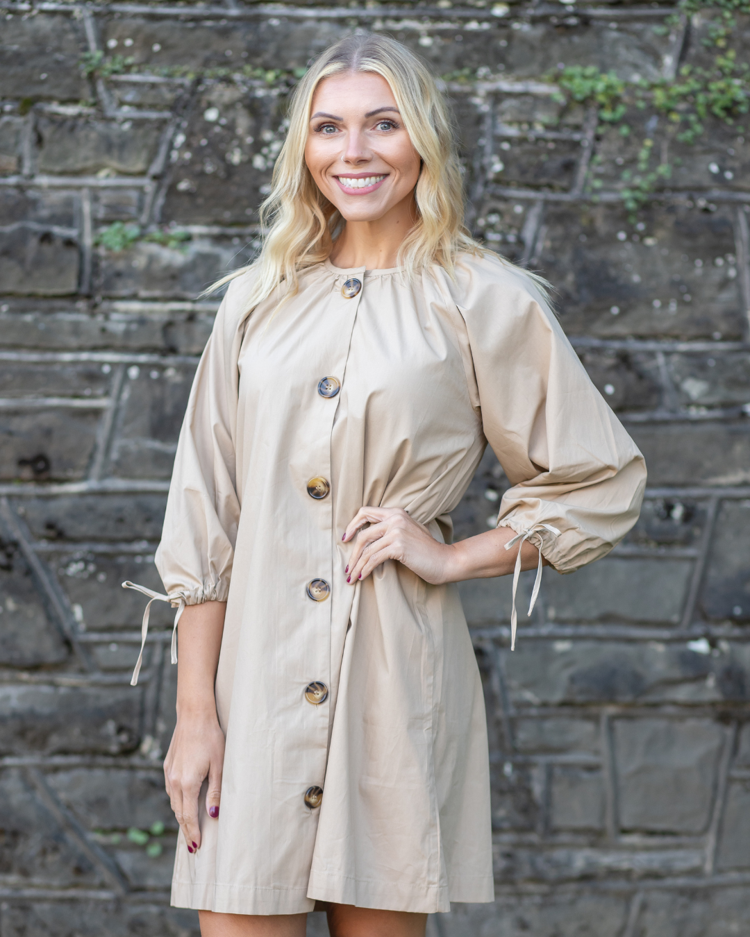 Tunic Dress with Tassle Sleeves