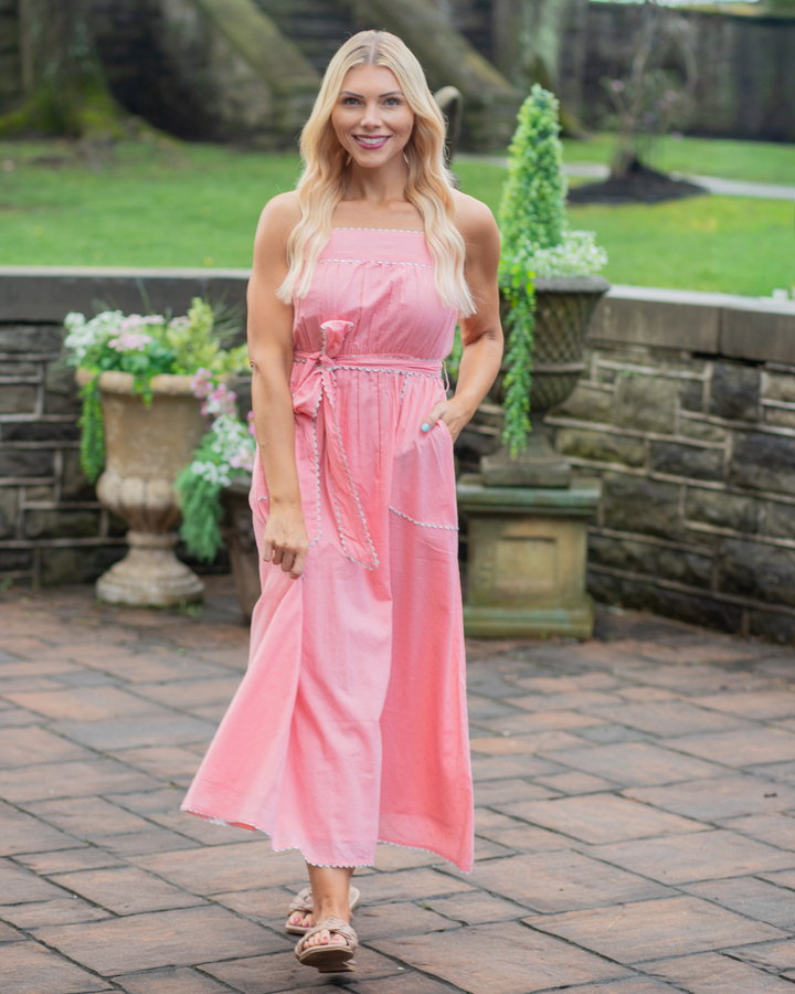 Blush Pink Maxi Dress w/ Pockets