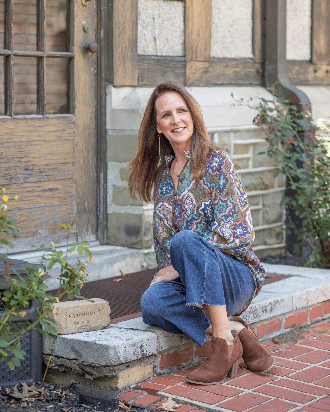 Paisley Medallion Print Top