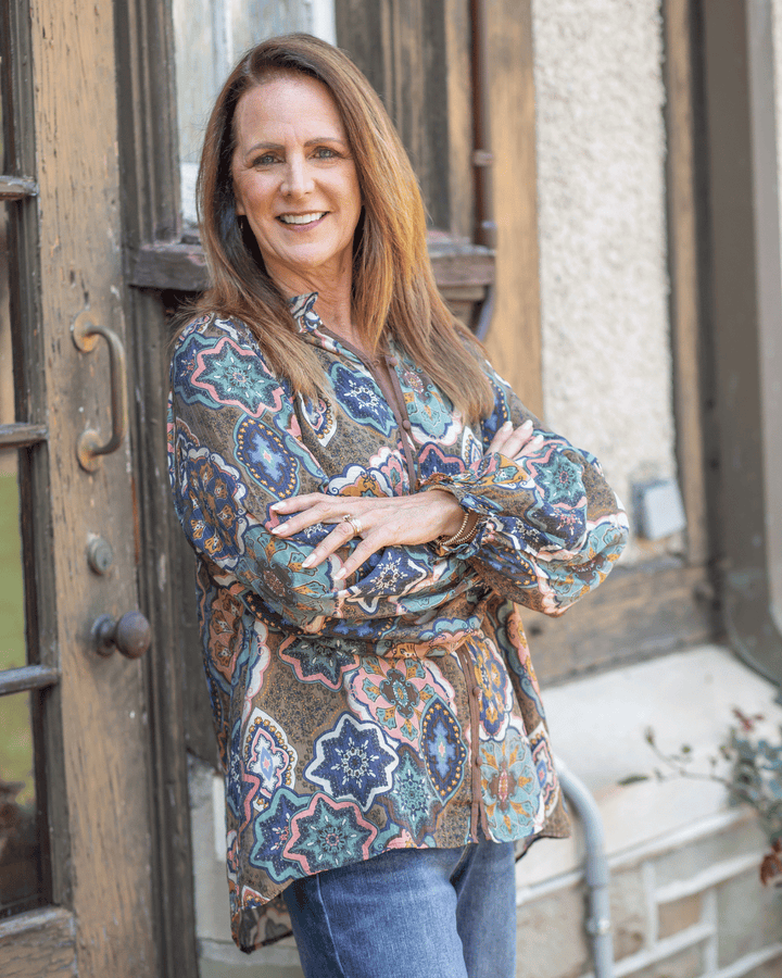Paisley Medallion Print Top