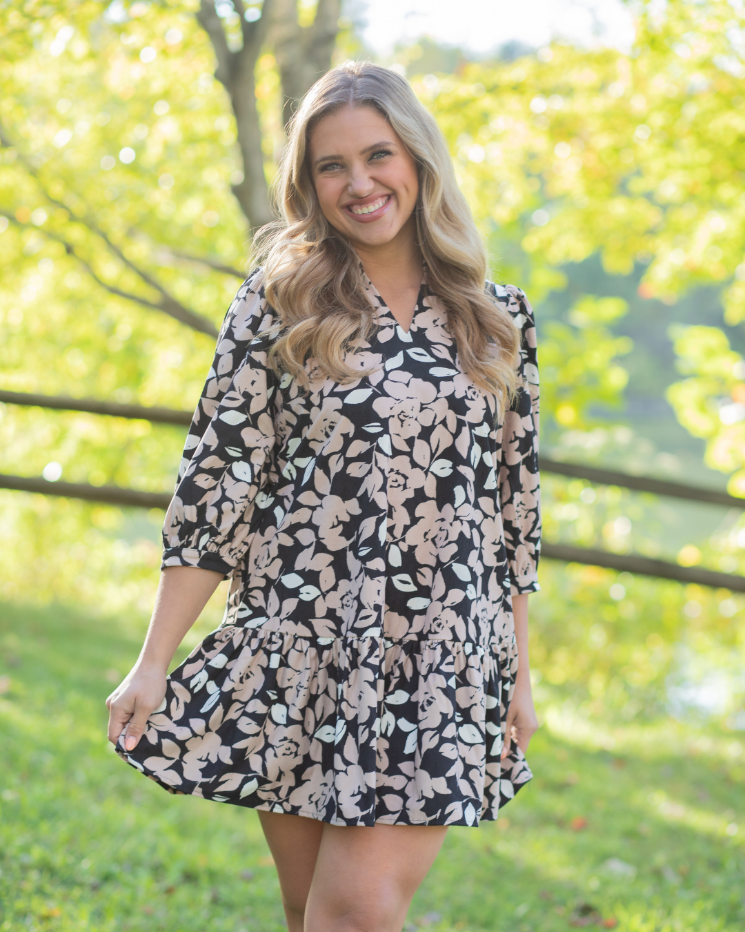 Fall Vintage Print Dress