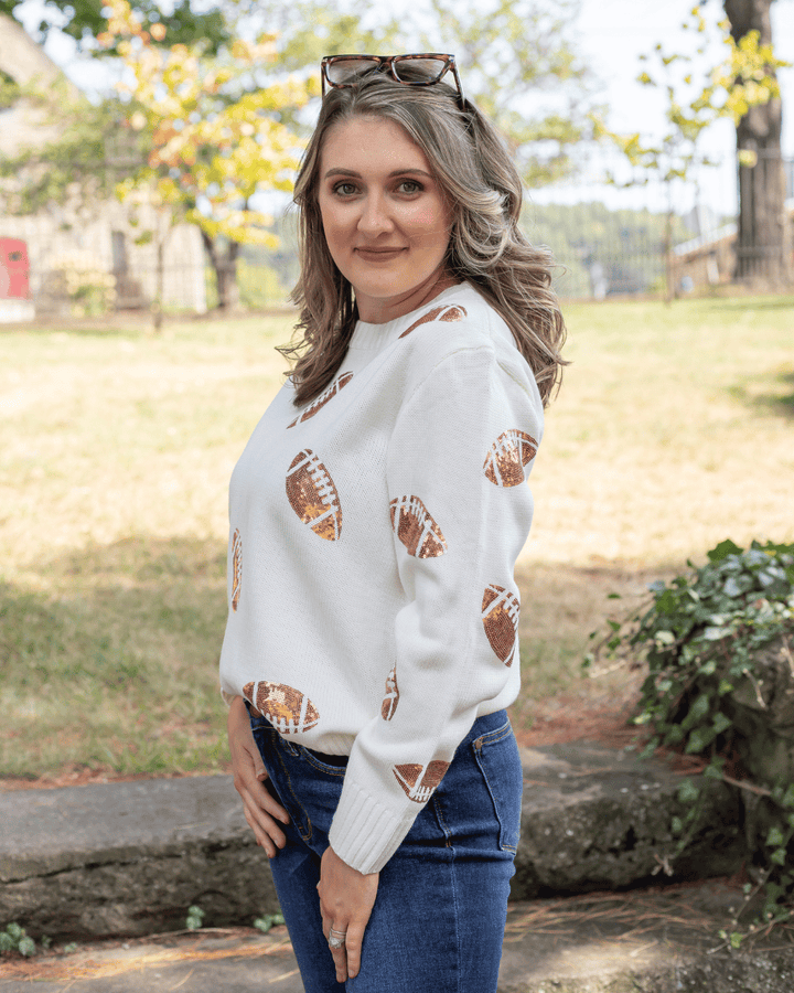 Sequin Football Sweater