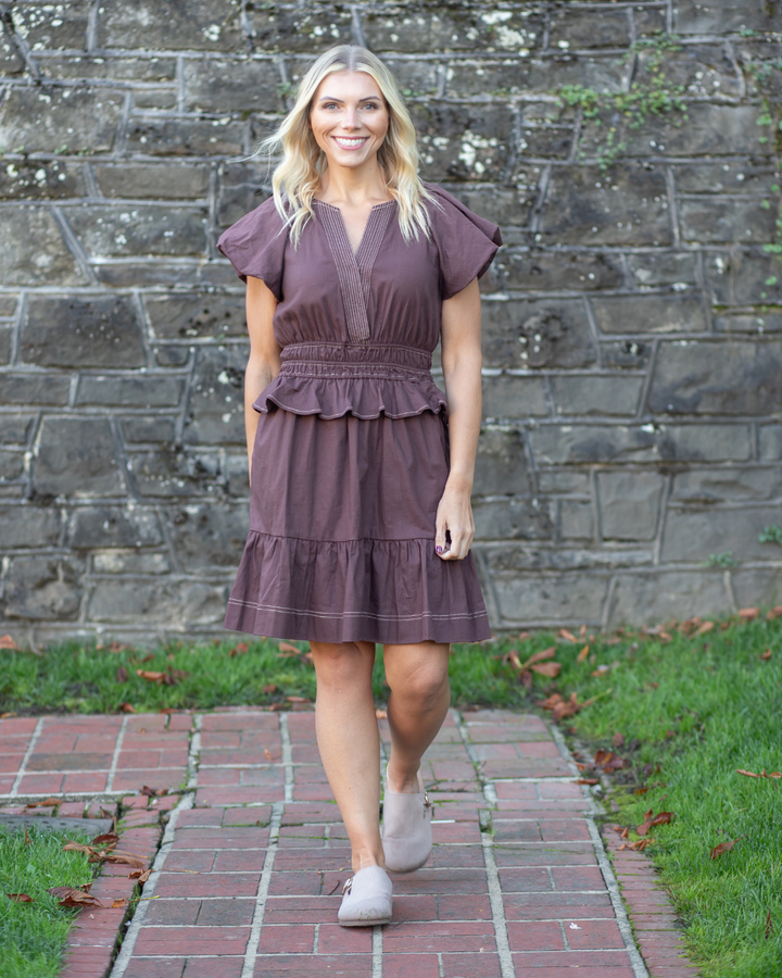 Mauve Ruffle Dress