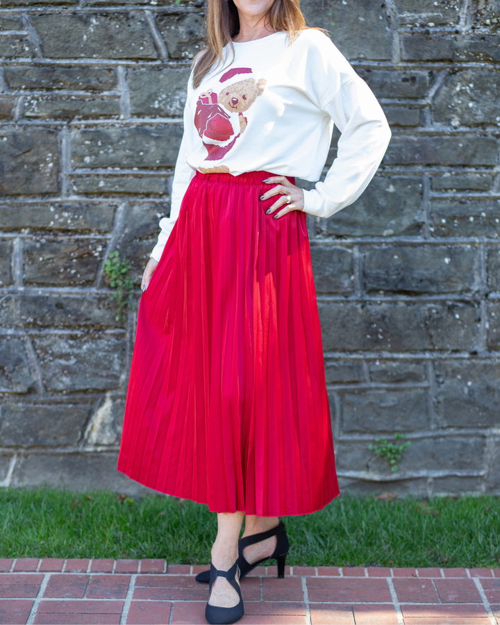 Pleated Silk Skirts