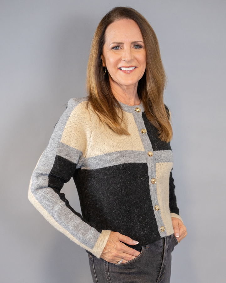 Neutral Block Sweater