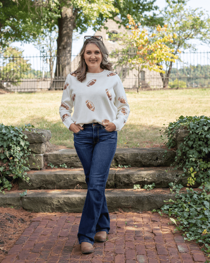 Sequin Football Sweater