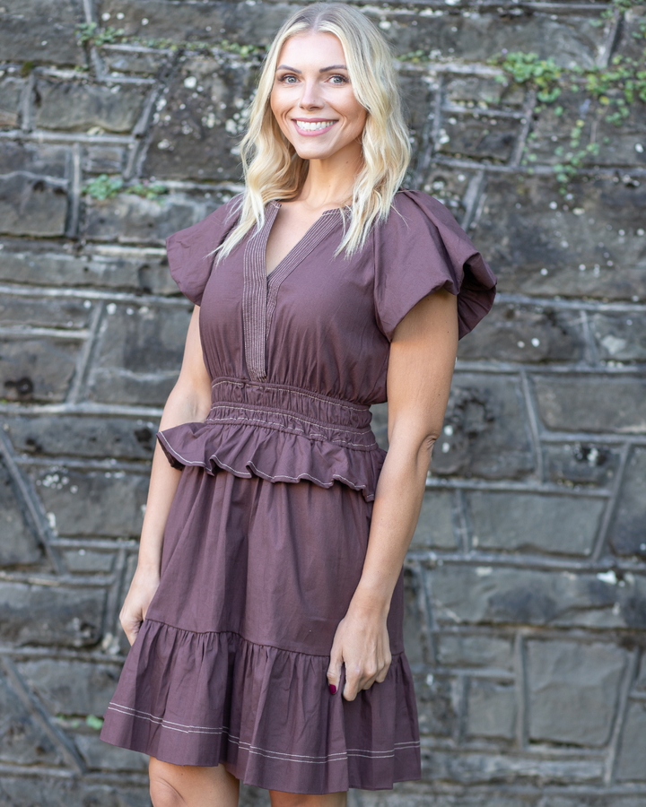 Mauve Ruffle Dress