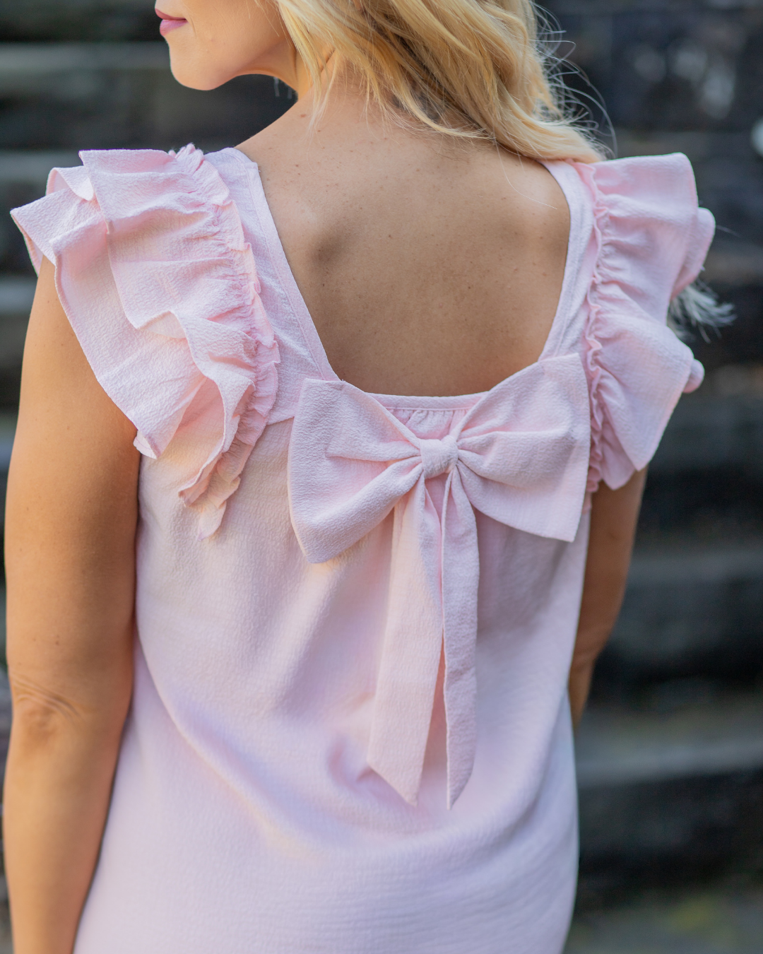 Blossom Ruffle Dress in Pink