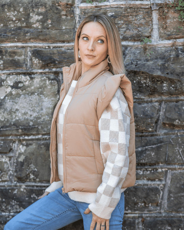 Ruffle Quilted Vest