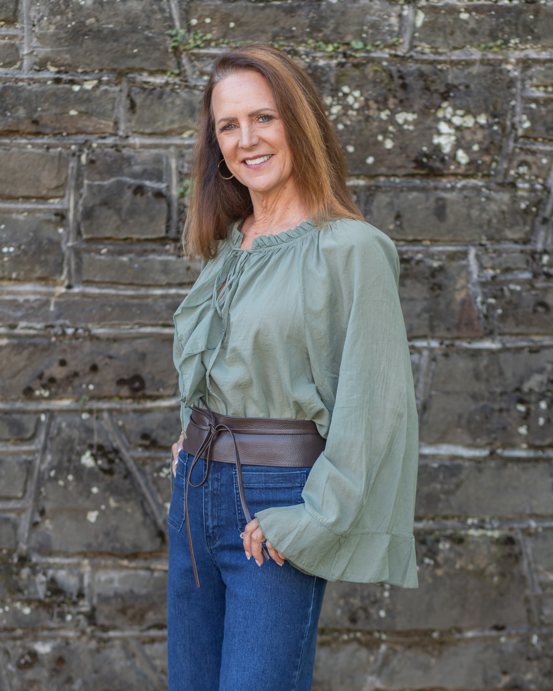 Ruffle Long Sleeve Blouse