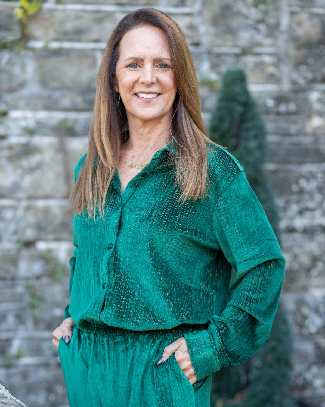 Holiday Velvet Button-Up Top
