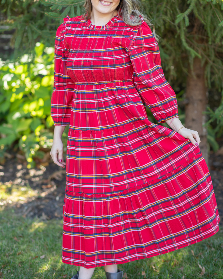 Classic Holiday Plaid Dress