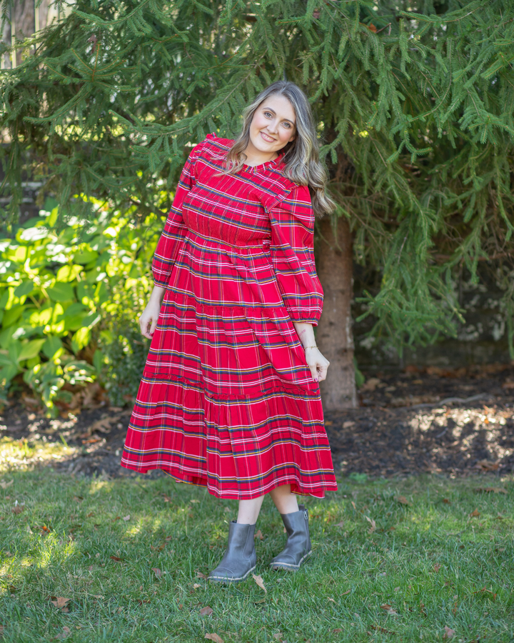 Classic Holiday Plaid Dress