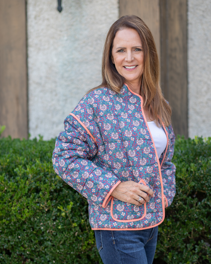 Clasp Quilted Trim Jacket