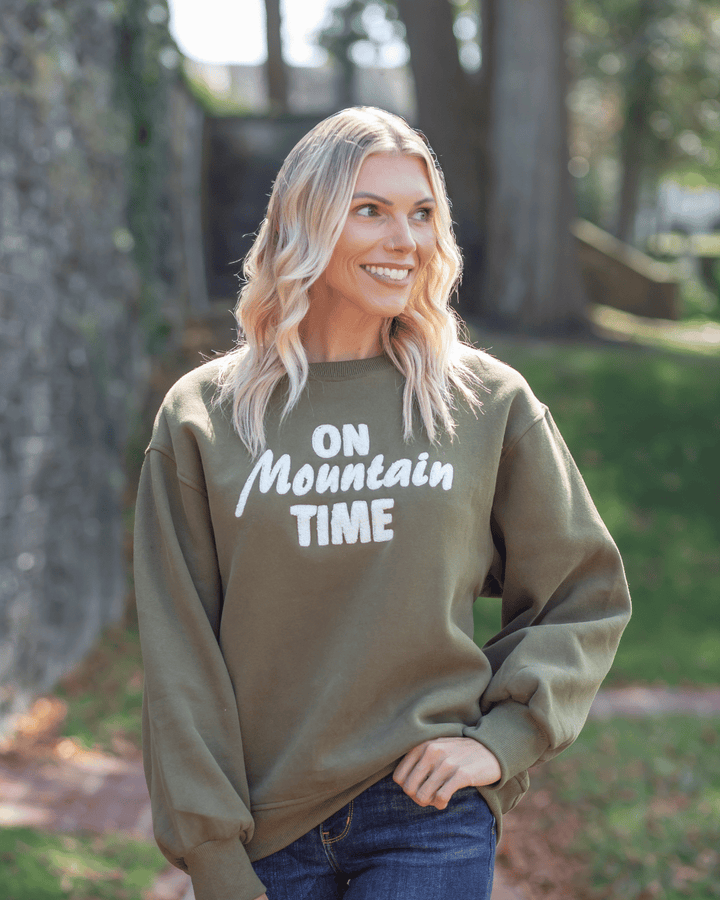 On Mountain Time Crewneck