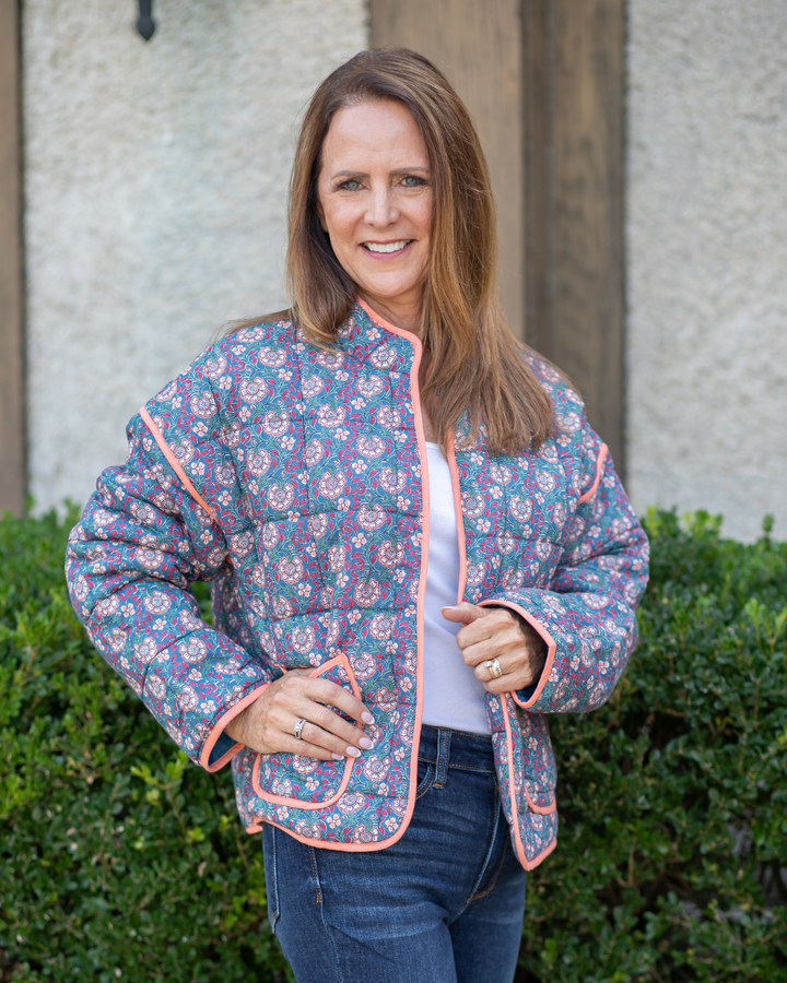 Clasp Quilted Trim Jacket