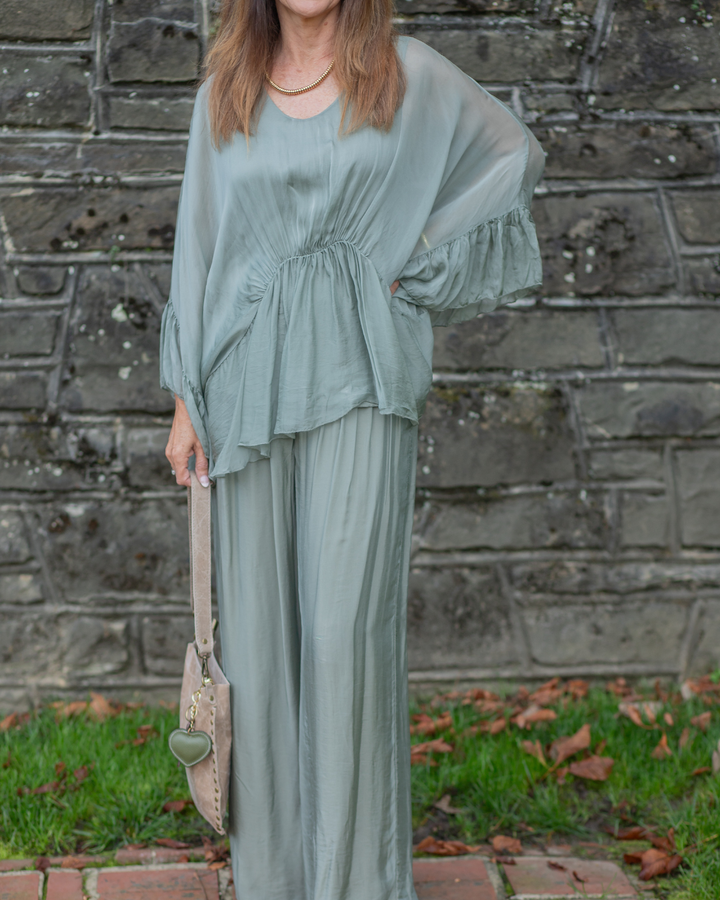 Lightweight Long Sleeve Silk Pants