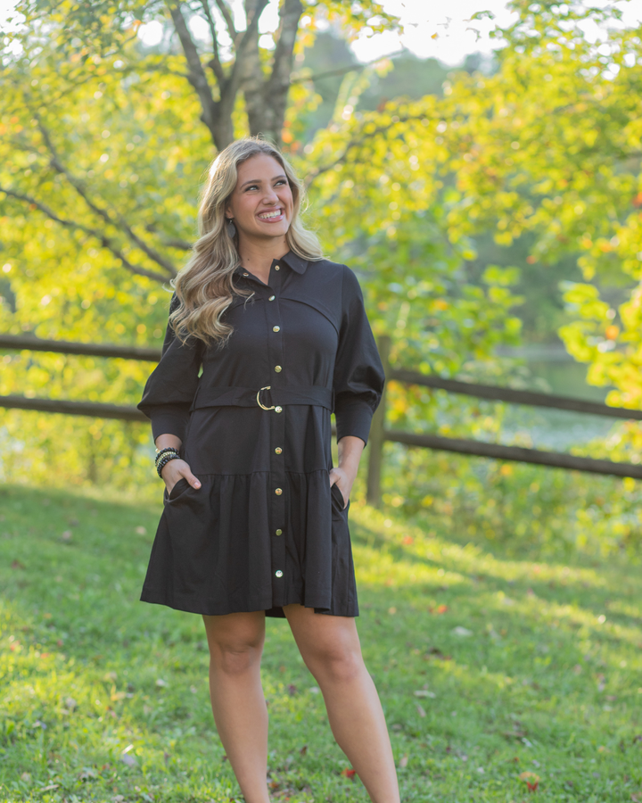 Button-Down Dress w/ Belt