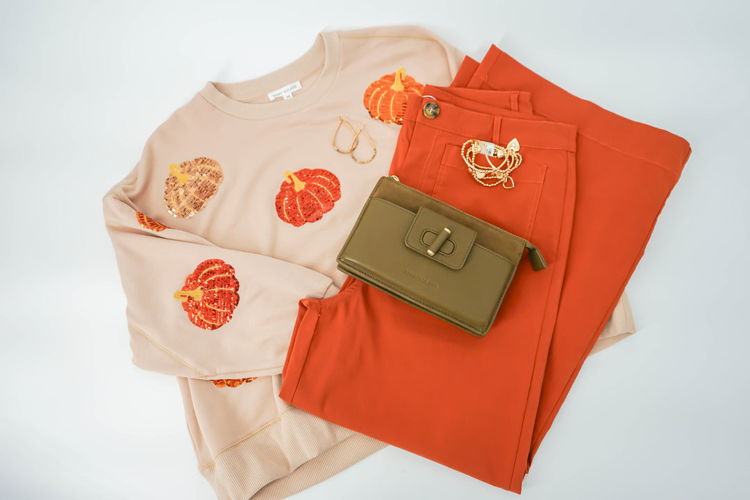 Sequin Pumpkin Sweatshirt